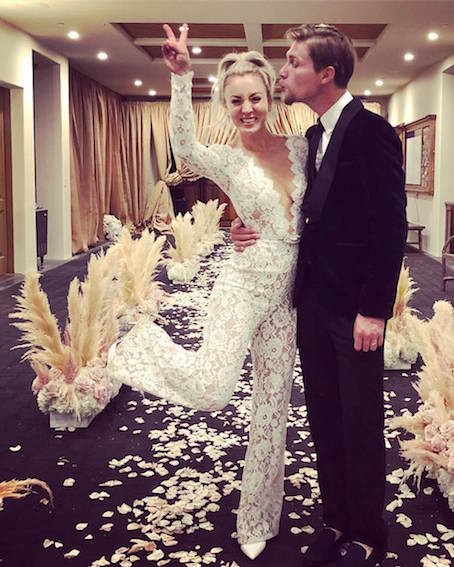 Elizabeth Grace Couture Blog. 9 times celebrities wore bridal jumpsuits on their wedding day
