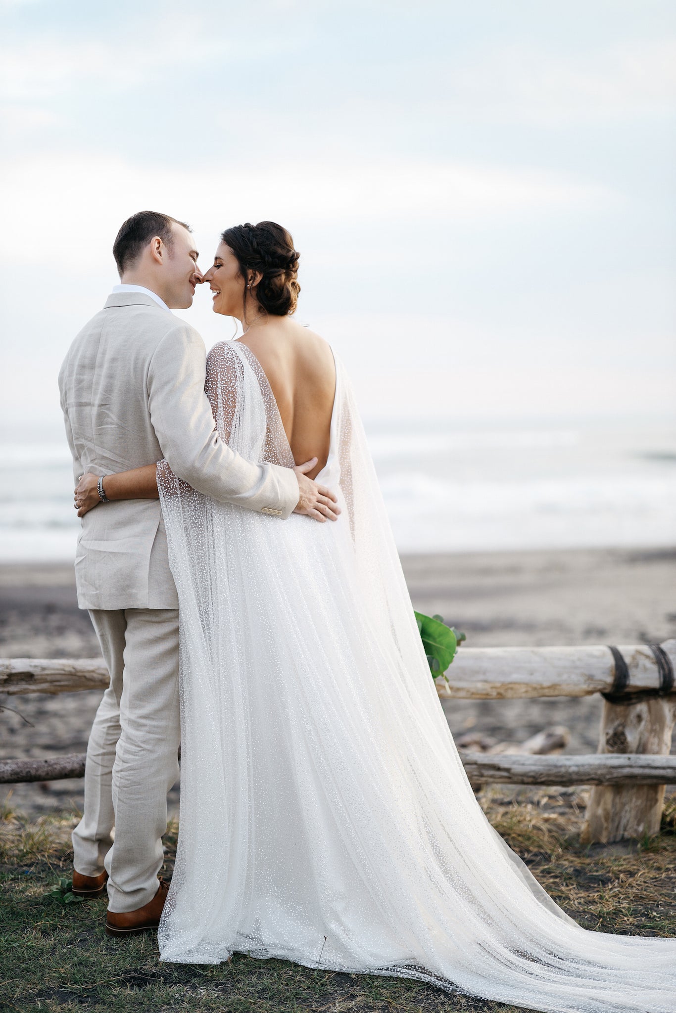Elizabeth Grace Couture "Sarah" lace bridal cape