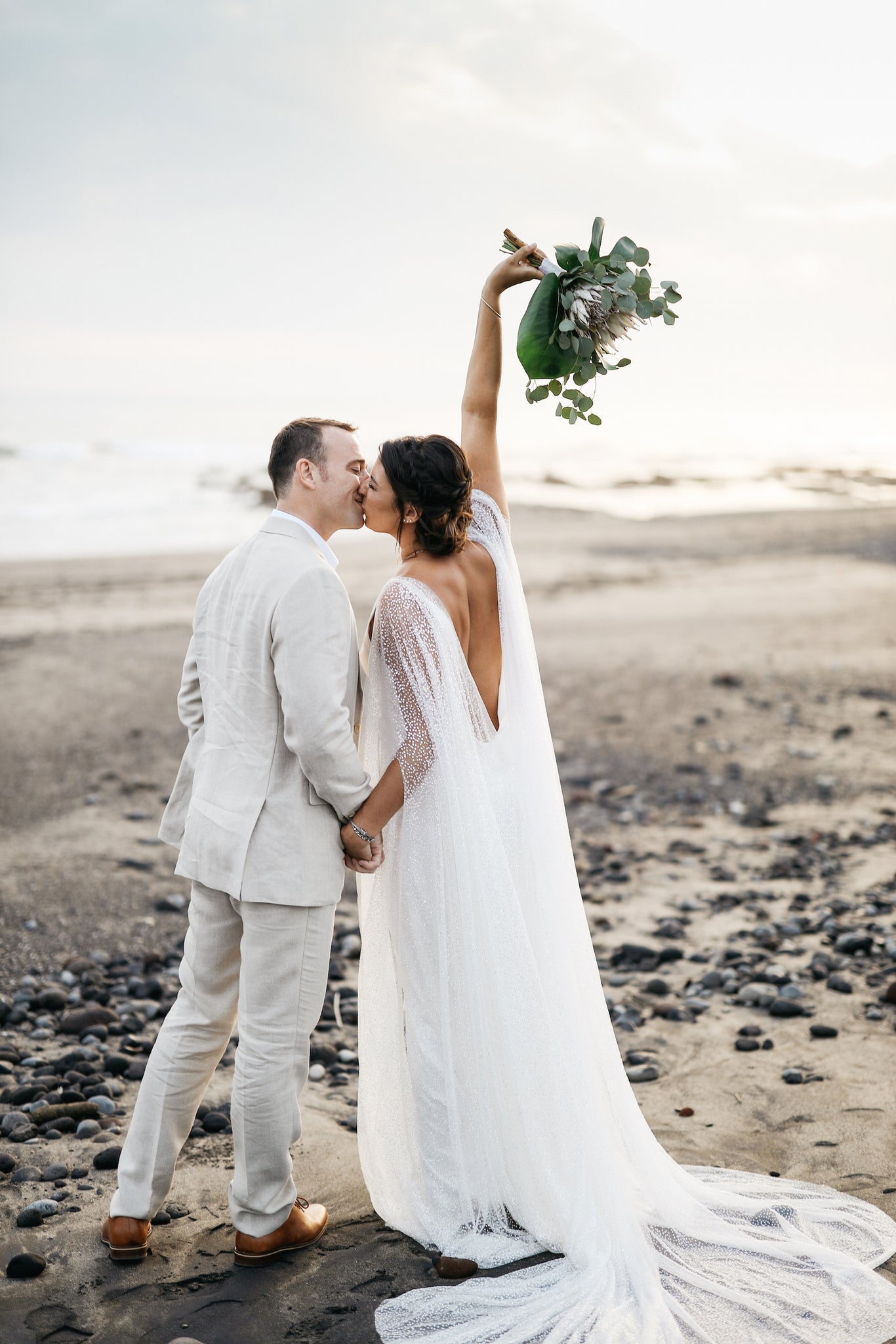 Elizabeth Grace Couture "Sarah" lace bridal cape