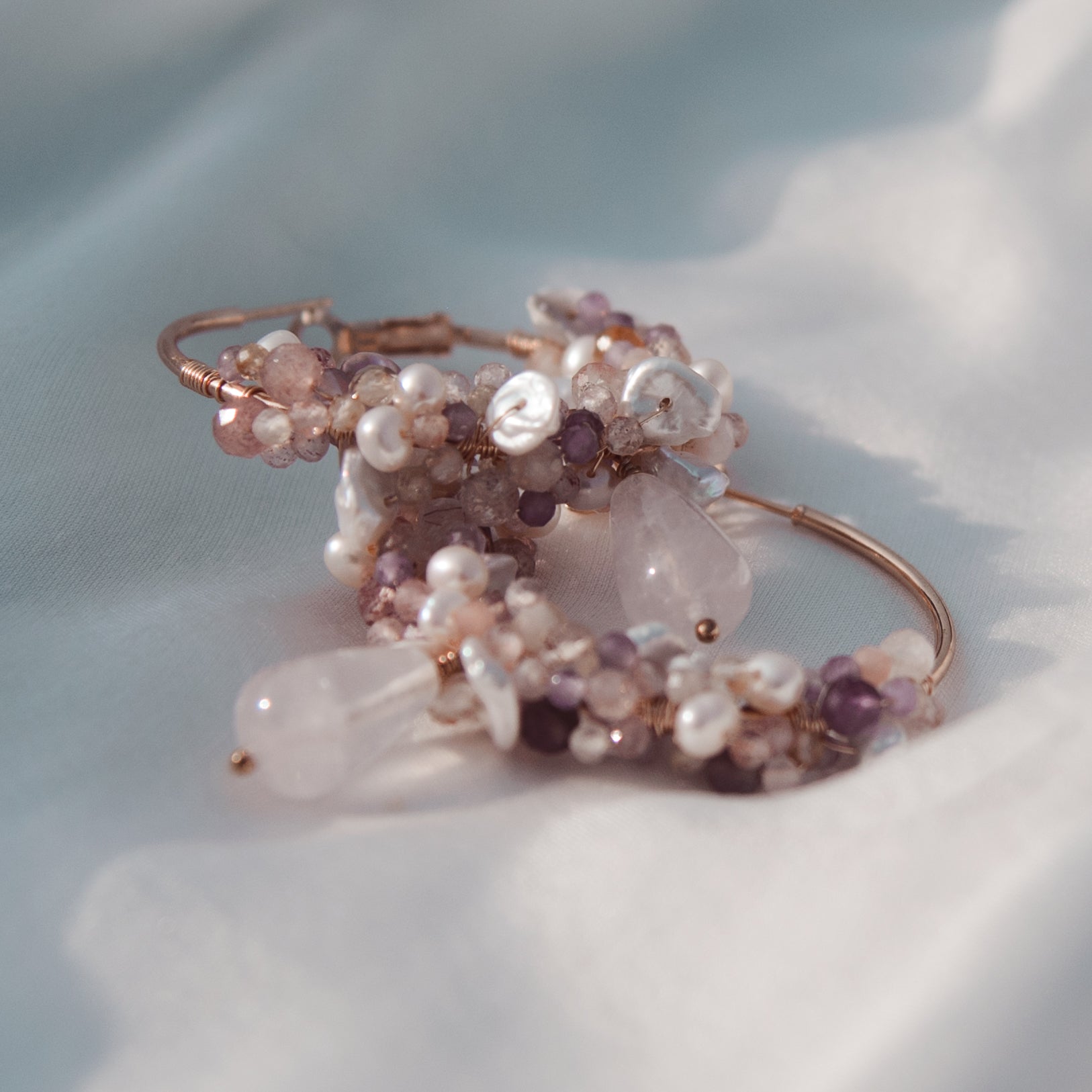 Gemstone Cluster Hoop
