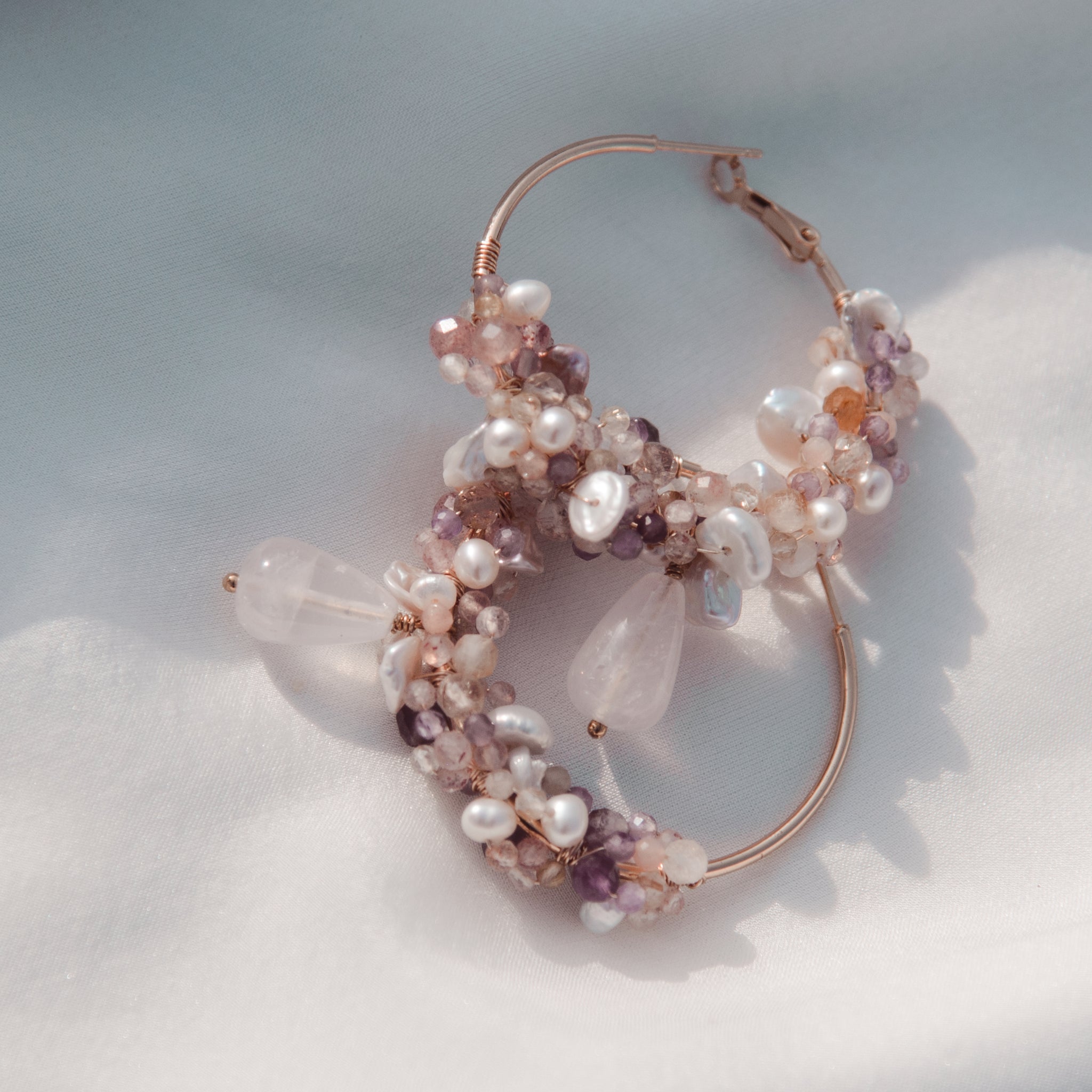 Gemstone Cluster Hoop