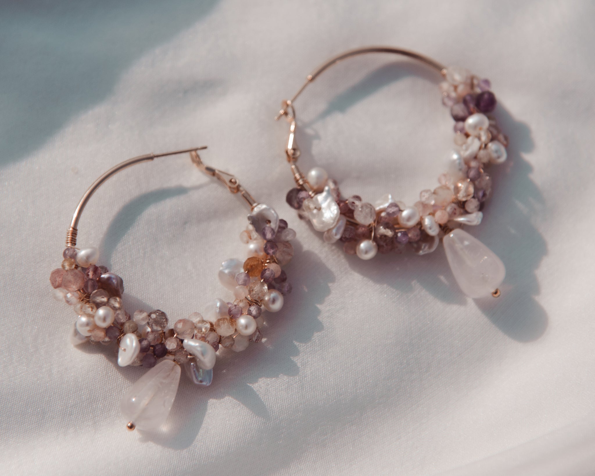 Gemstone Cluster Hoop