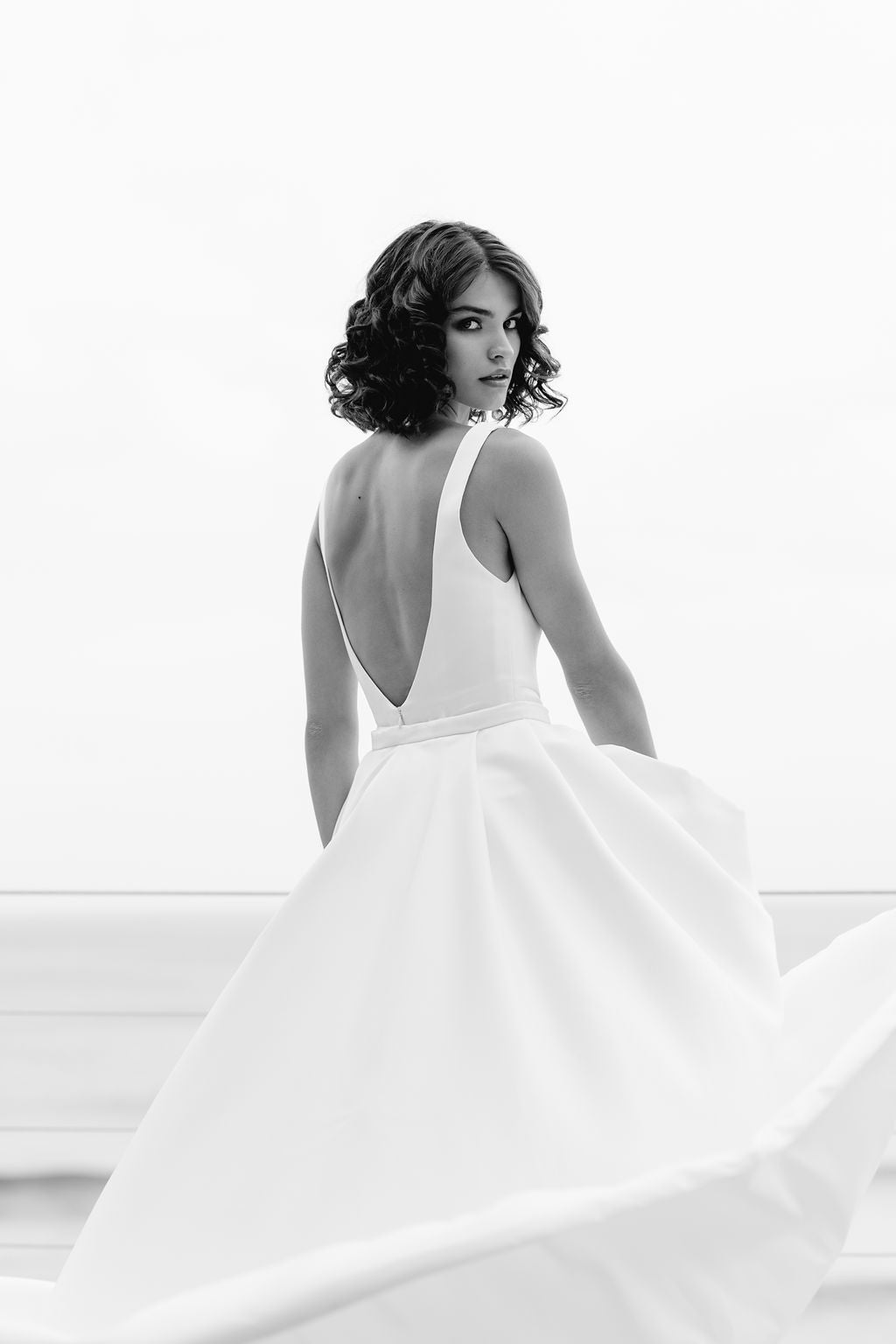 "Harriett" by Elizabeth Grace Couture- Square Neck white wedding gown