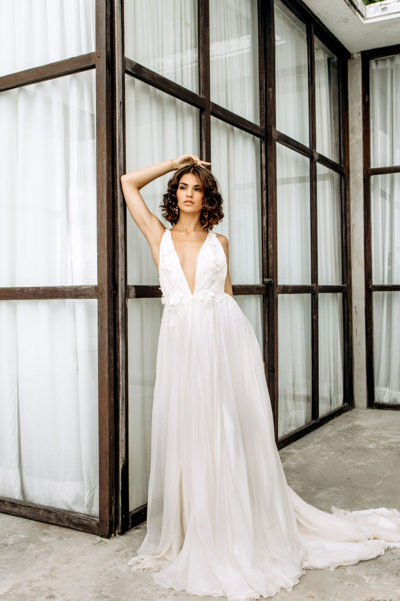 Ophelia pure silk wedding gown by Elizabeth Grace Couture