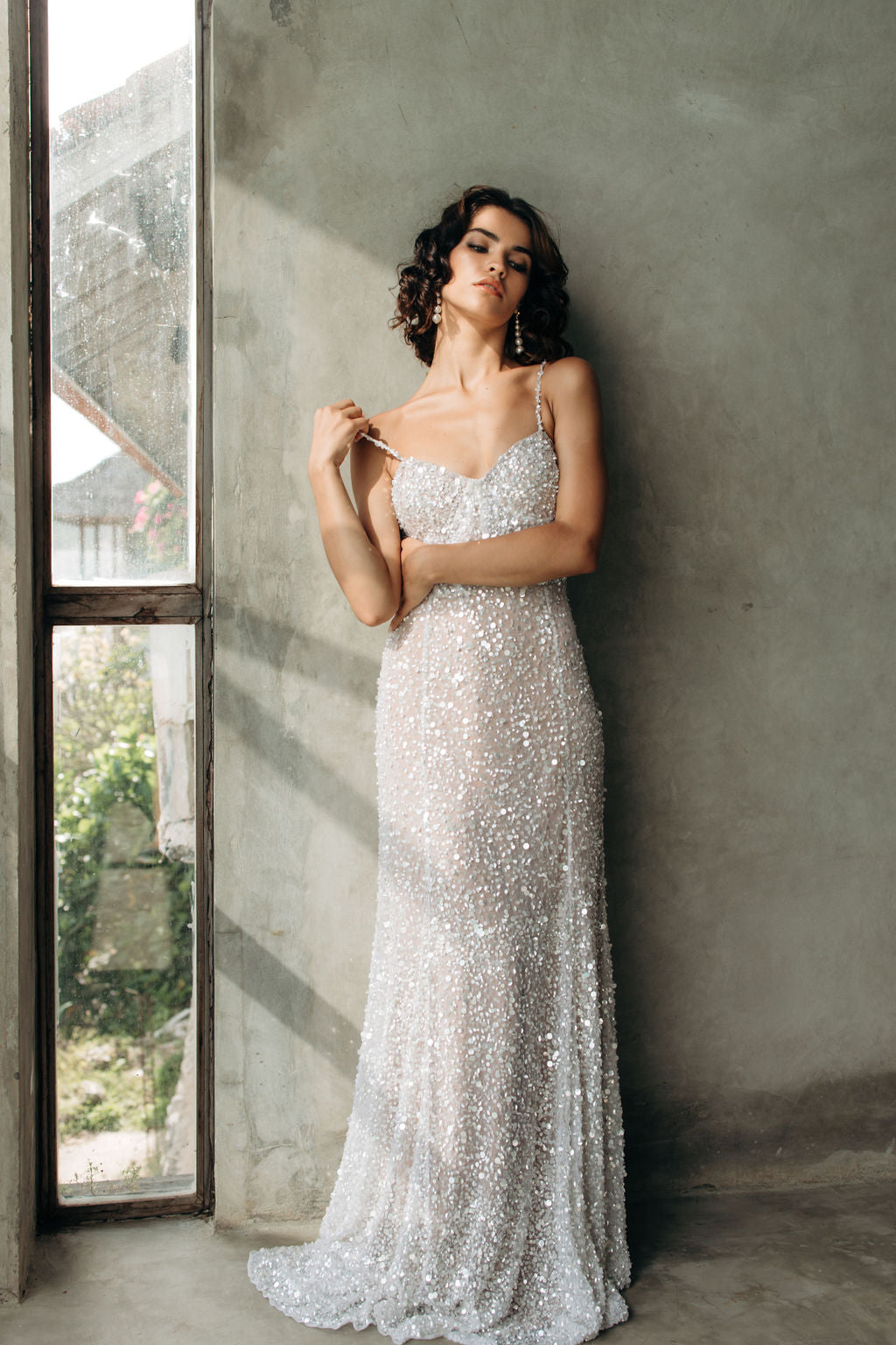 "Aphrodite" Elizabeth Grace Couture stunning beaded wedding gown